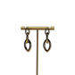 Raffia and Gold Hoops - Orange