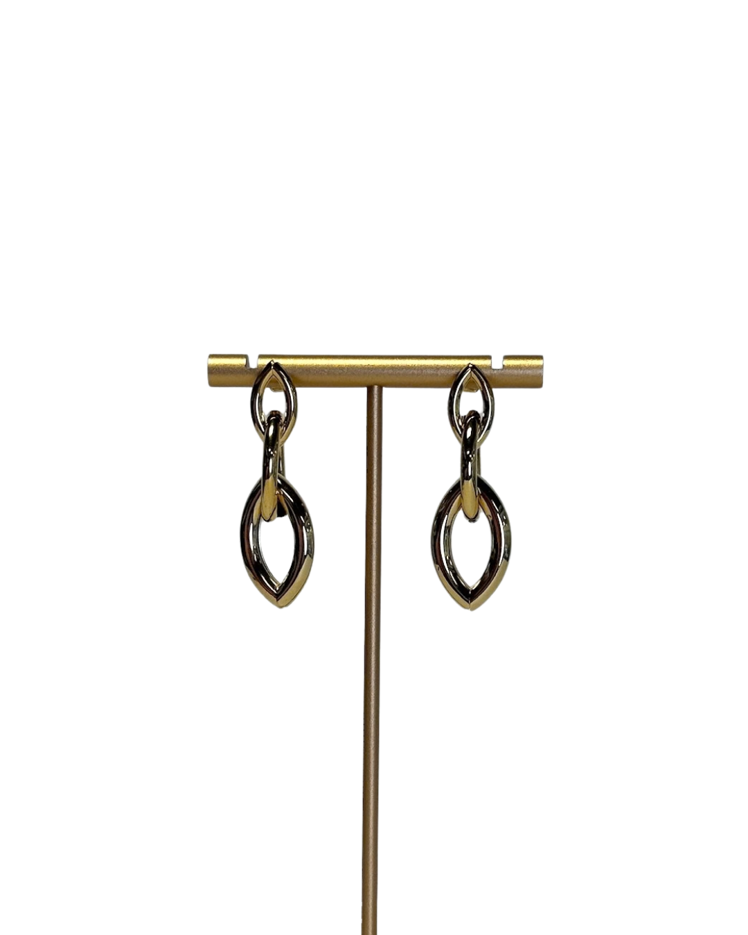Raffia and Gold Hoops - Orange