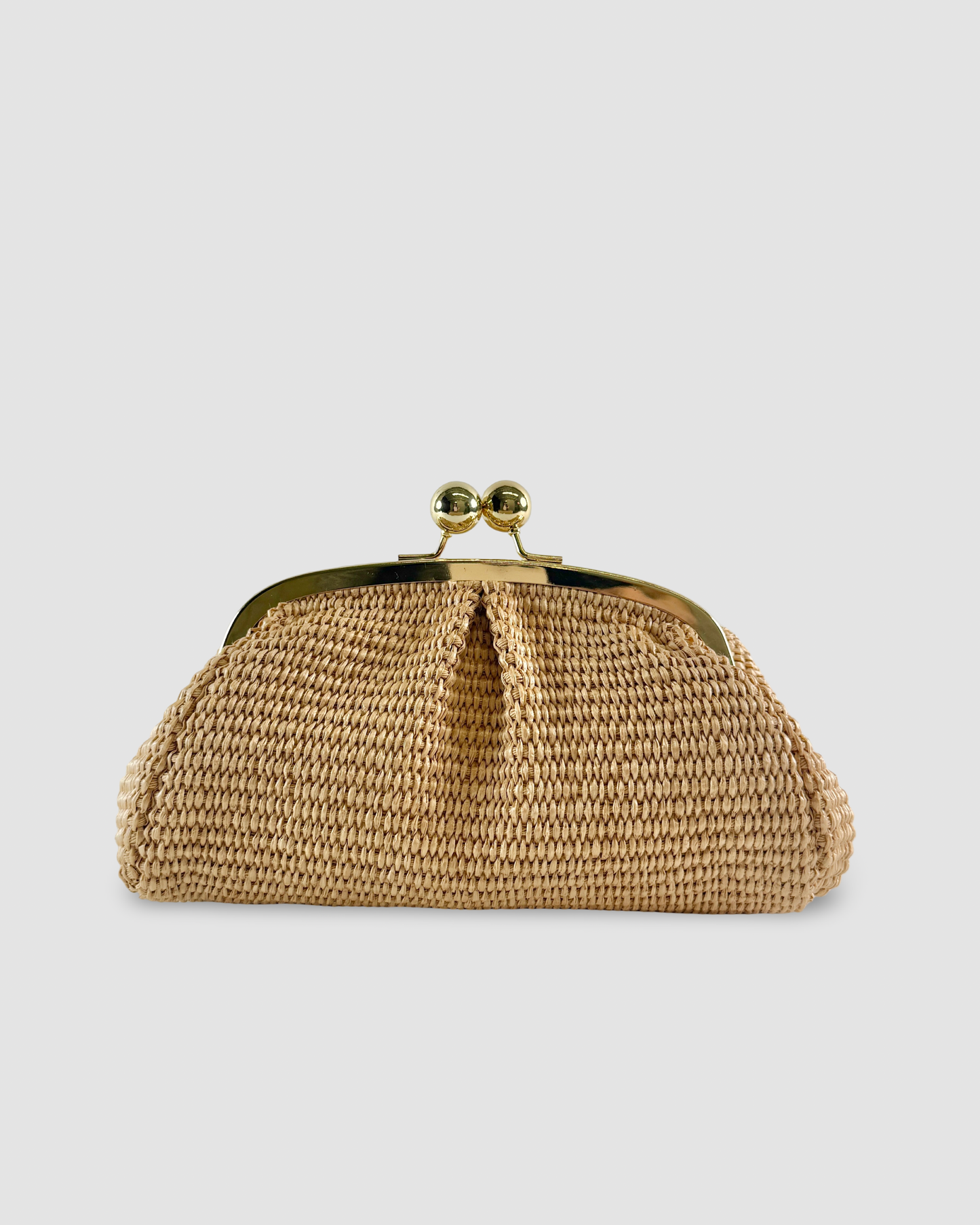 Raffia Clutch and Crossbody - Natural