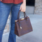 Brown Leather Mid Size Bag