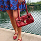 Red Leather Shoulder Bag