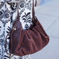 Cinch Bag - Chocolate Suede