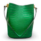 German Fuentes Leather Bucket Bag - Green