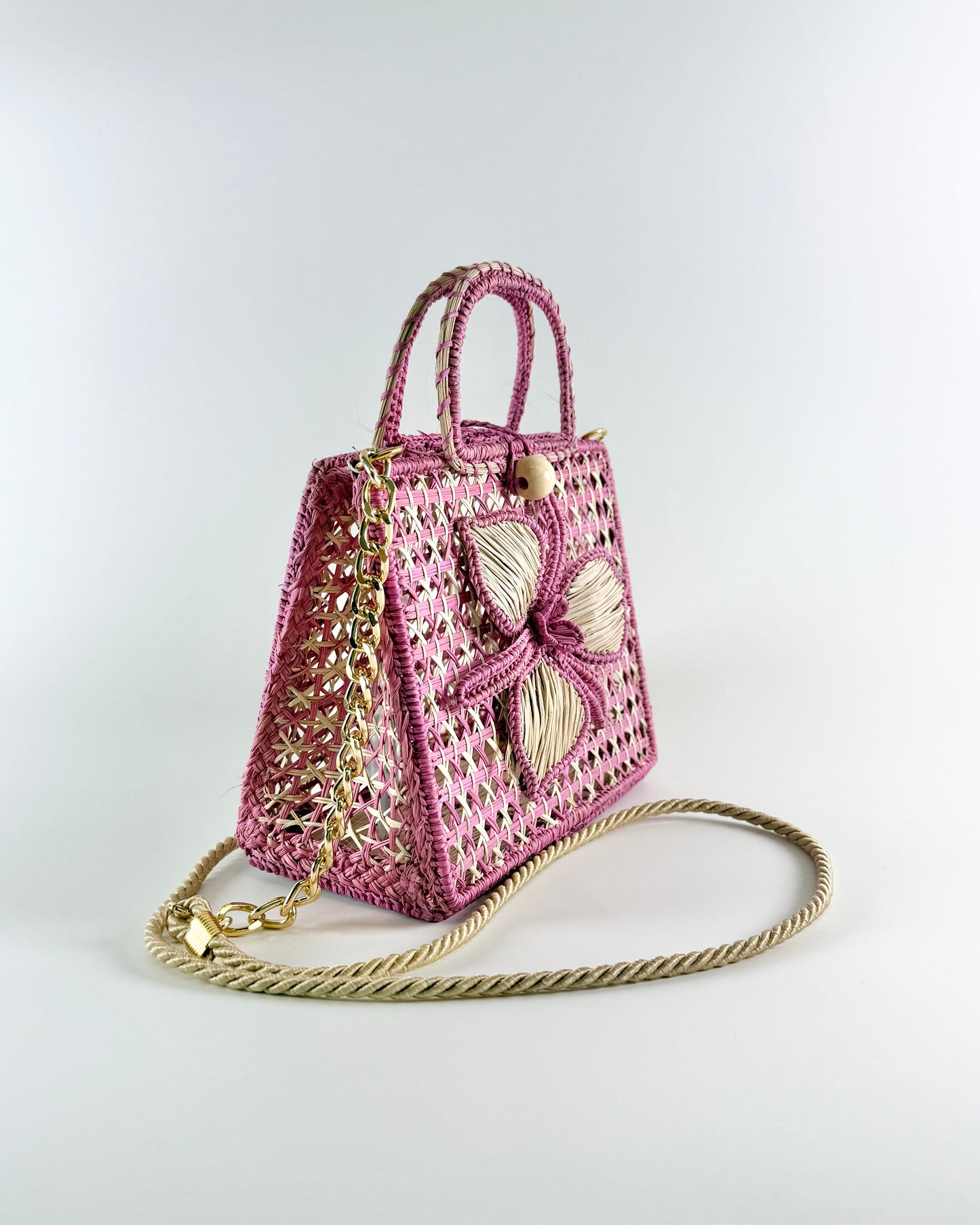 Lupita Pink & Natural Bag