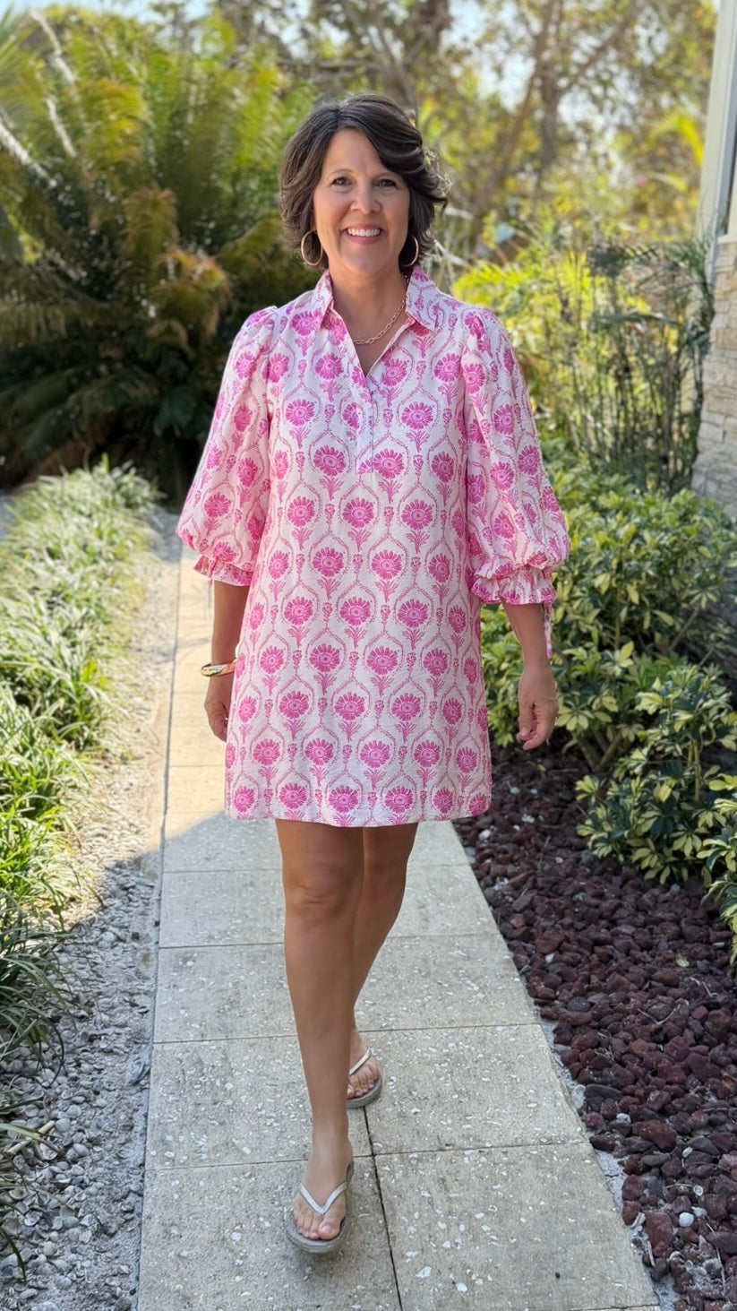 Emmy Floral Dress - Pink