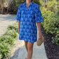 Emmy Floral Dress - Cobalt