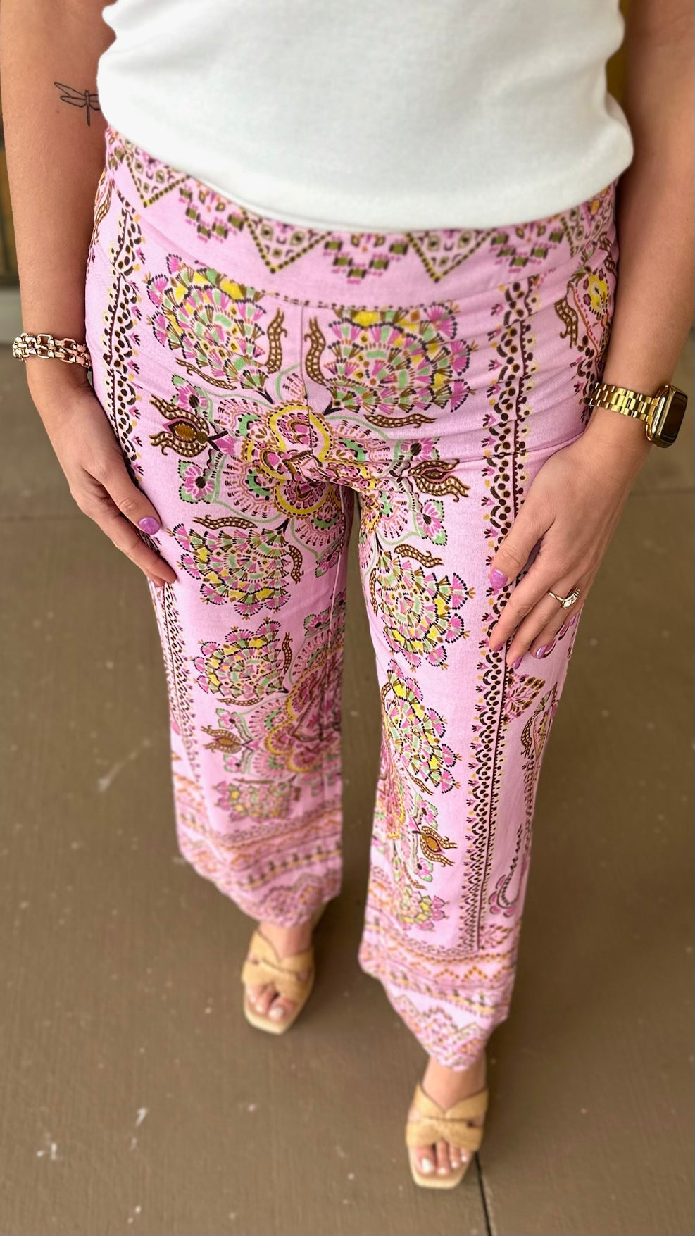 Lilac Linen Kaleidoscope Trouser