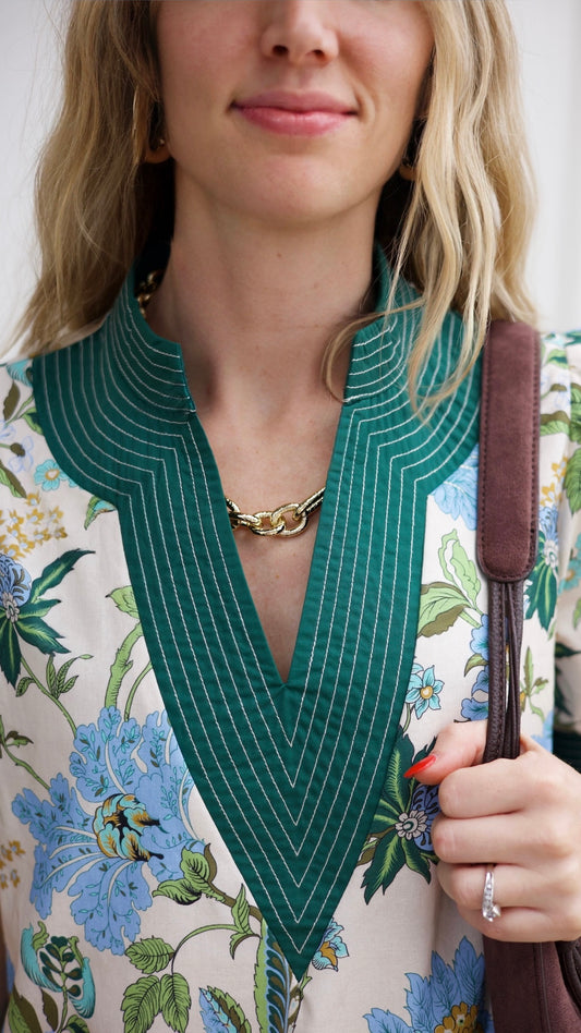 Charlotte Floral Dress - Ecru