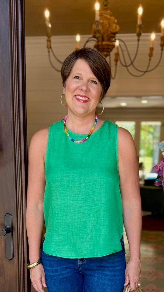 Joyce Sleeveless Top - Green