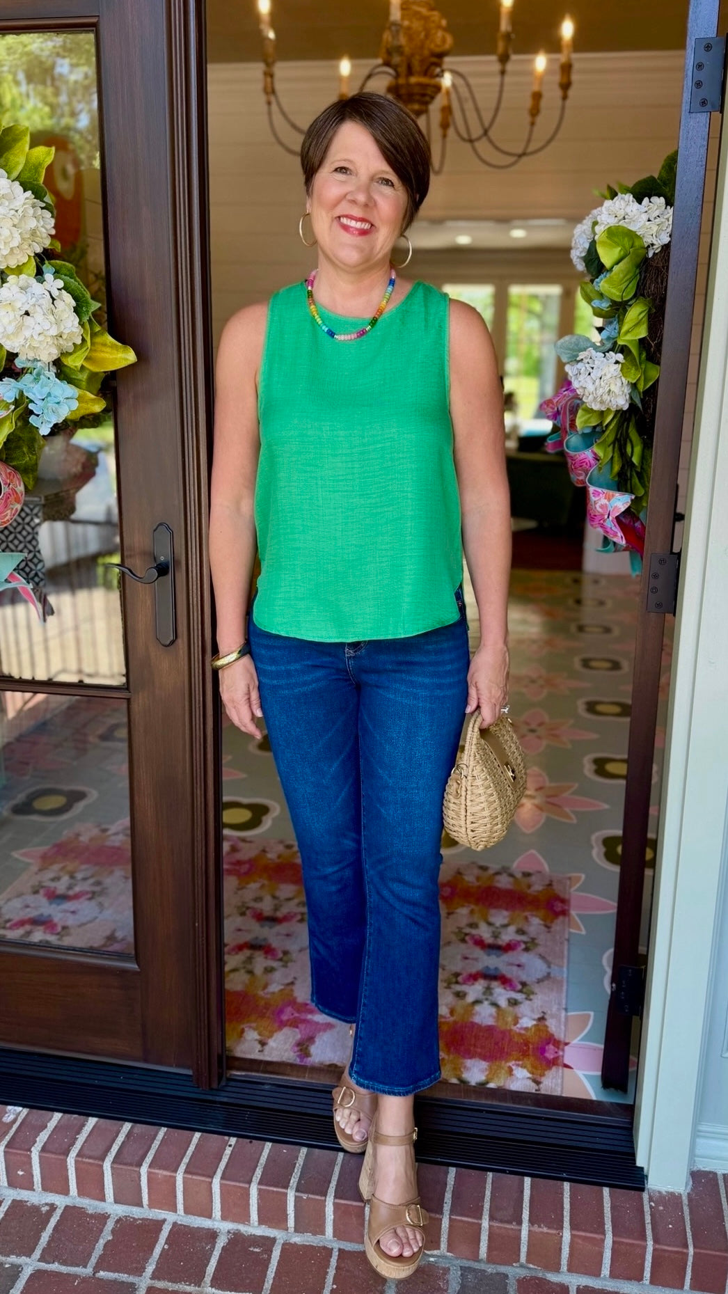 Joyce Sleeveless Top - Green