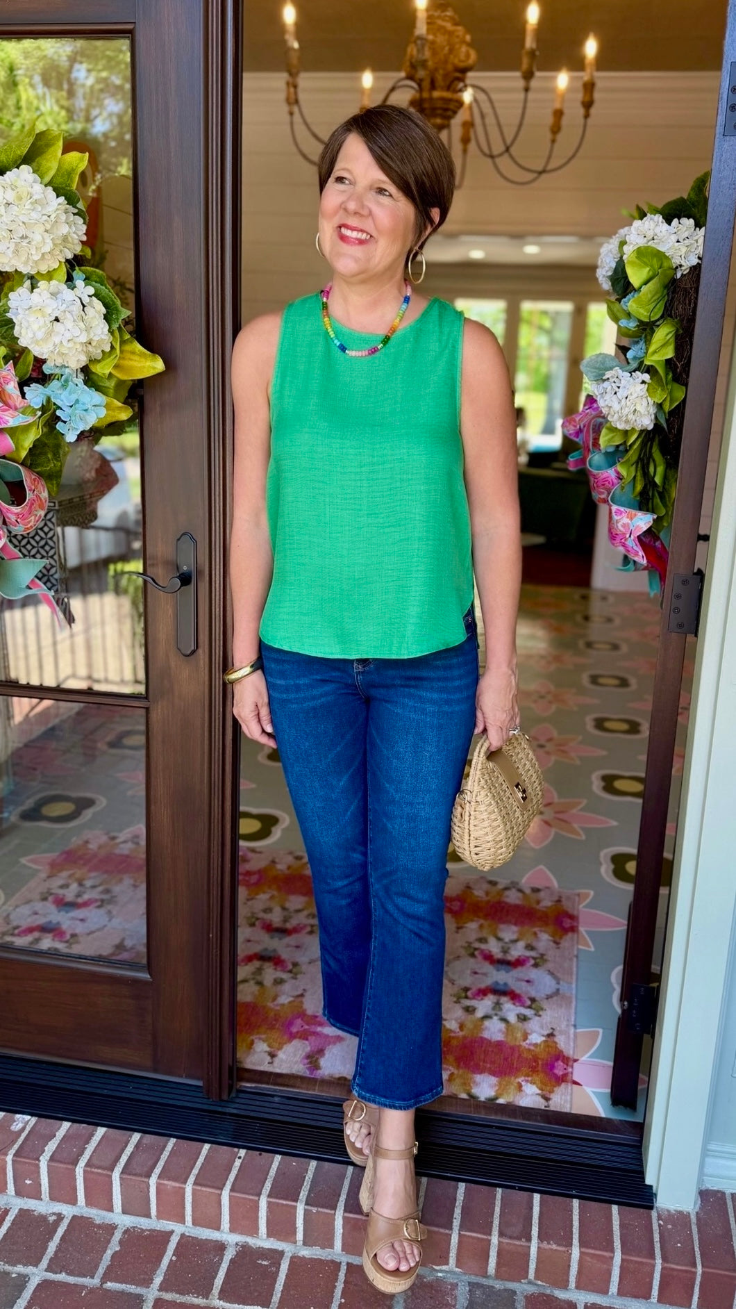 Joyce Sleeveless Top - Green