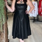 Brooklyn Baby Faux Leather Dress- Black