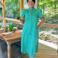 Serena Striped Midi Dress - Green