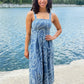 Jackie Chain Midi Dress - Denim