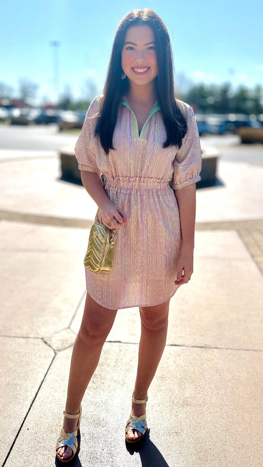 Emily McCarthy Highlighter Stripe Palmer Dress