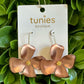 Matte Flower Earrings- Copper