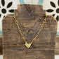Handmade Gold Heart Chain Necklace