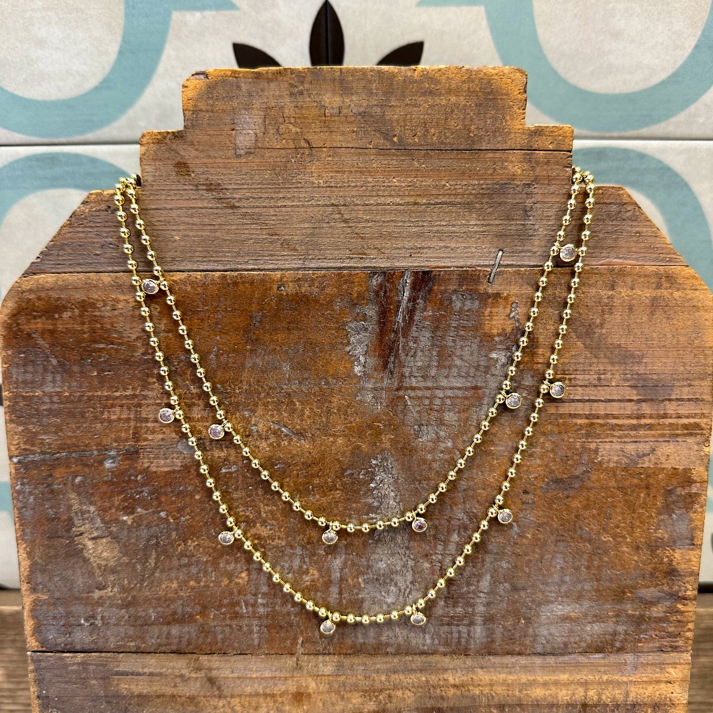 Dipped in Gold Double Chain Necklace