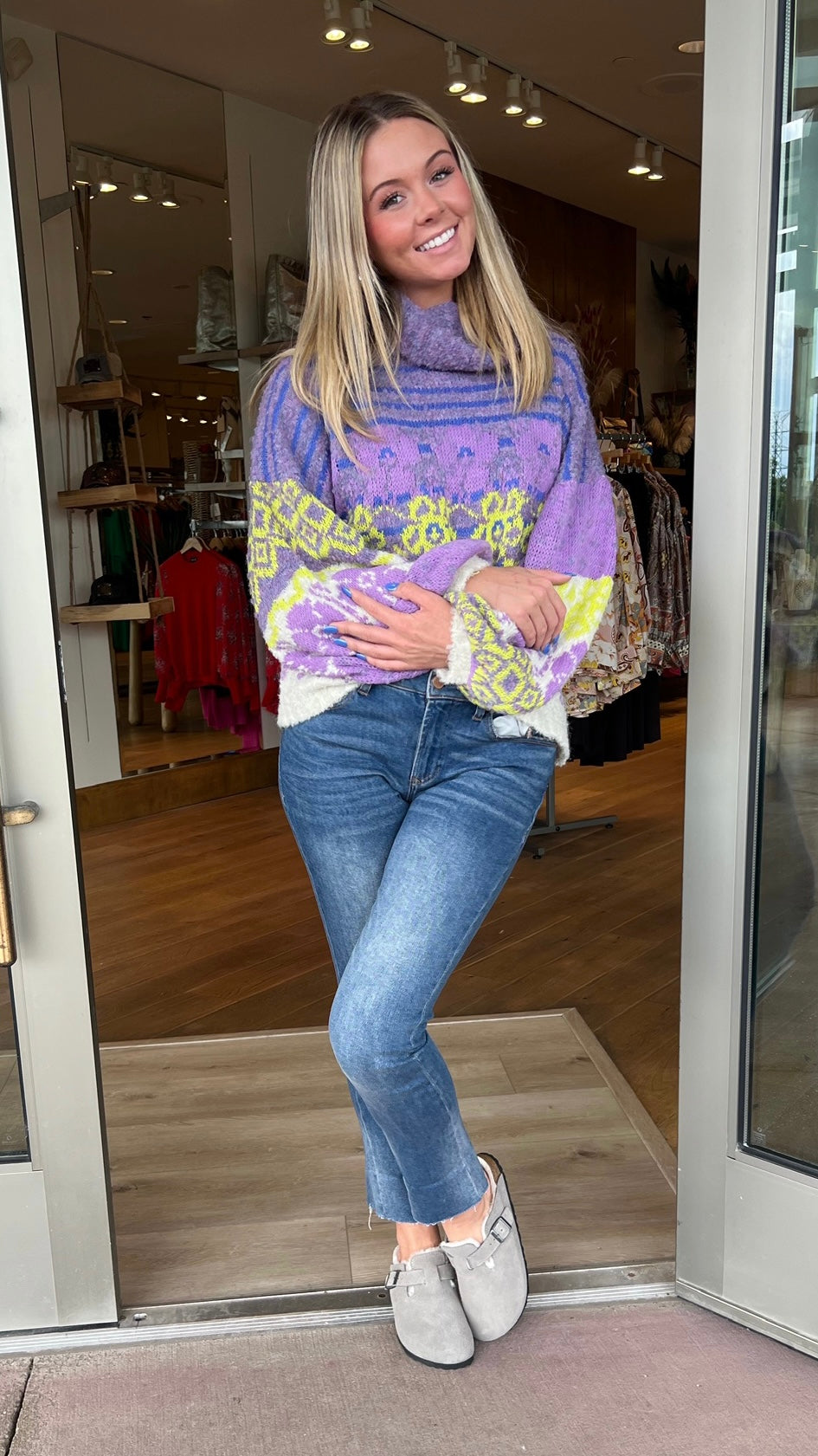 Kaleigh Cozy Sweater- Purple