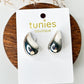 Large Raindrop Earrings - Silver