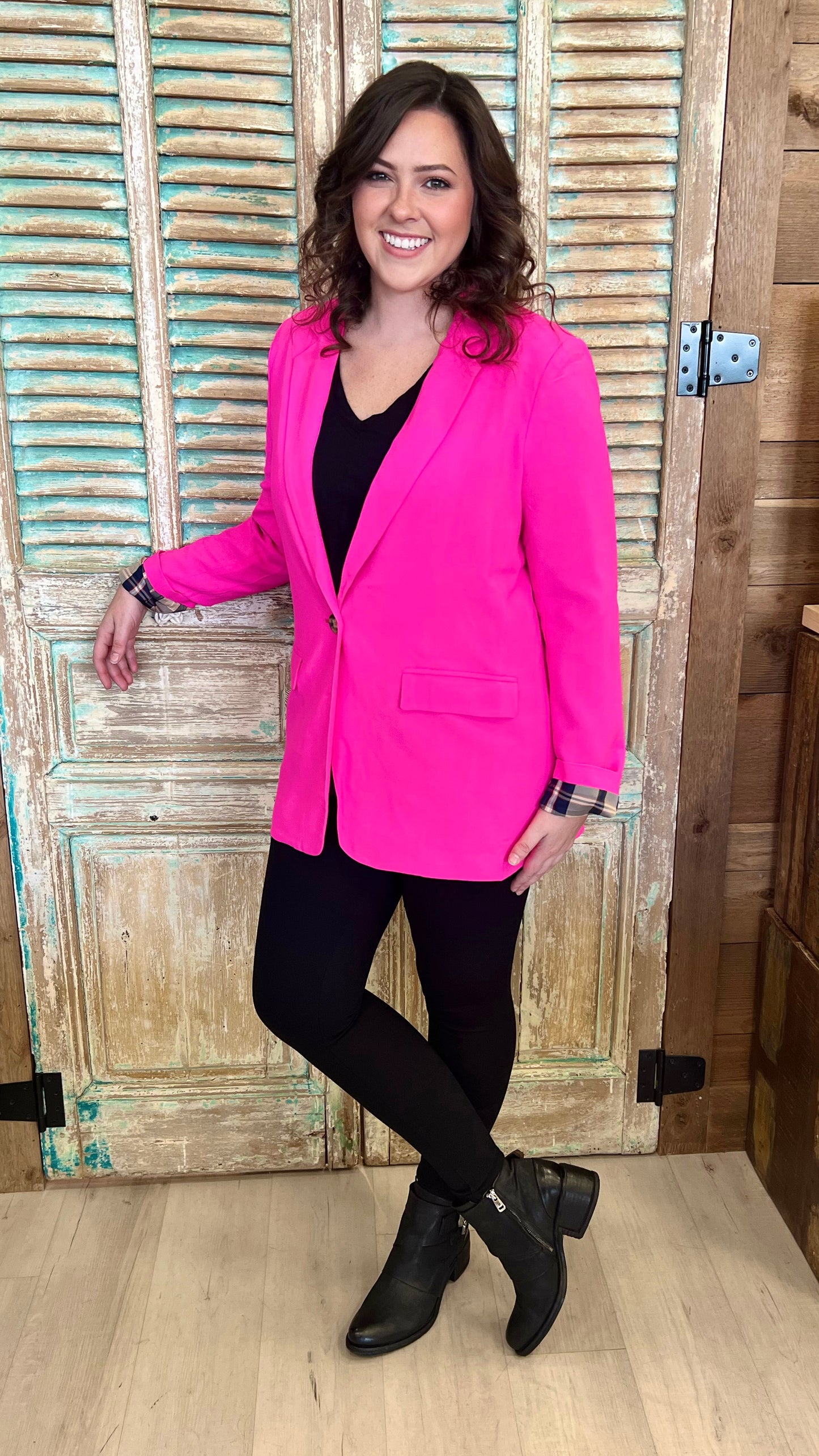Hot Pink Lined Blazer