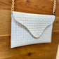JJ Winters Miley Woven Leather Crossbody - White
