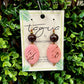 Tagua Earth Bead Earrings - Pink