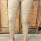 Wearables Cropped Ruched Legging - Khaki