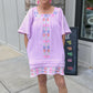 Candy Lavender Embroidered Dress