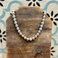 Silver Brushed Bead Necklace